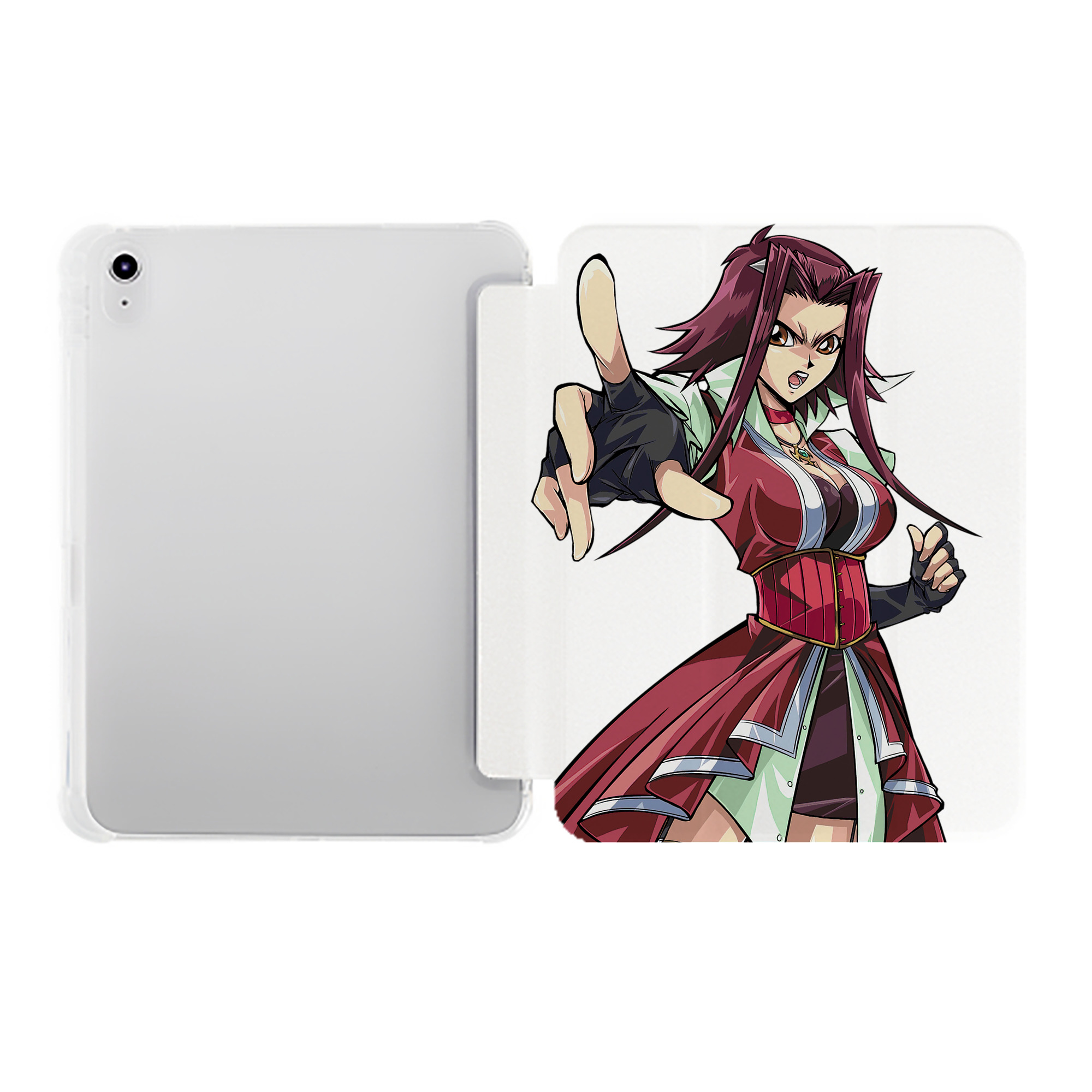 （画像用） 遊☆戯☆王 Yu-Gi-Oh! IPad ケース ペン収納付き 三つ折りスタンド PUレザー×シリコン 対応機種9.5/10.5/10.9インチ